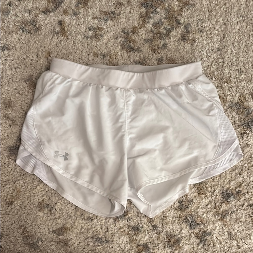 Under Armour White Athletic Shorts Lightweight Breathable